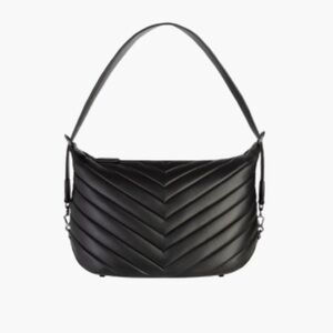 NWOT Eric Javits Leather‎ Quilted Gran Chevron Jesse Bag.